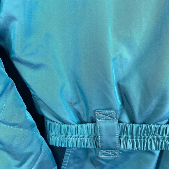 Vintage Roffe Ski Jacket Belted Athena Size 10 Ladies Made in USA Teal - Picture 11 of 11